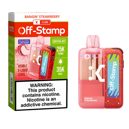 Bangin' Strawberry – Off Stamp X-Cube Crystal Kit | 35K Puffs