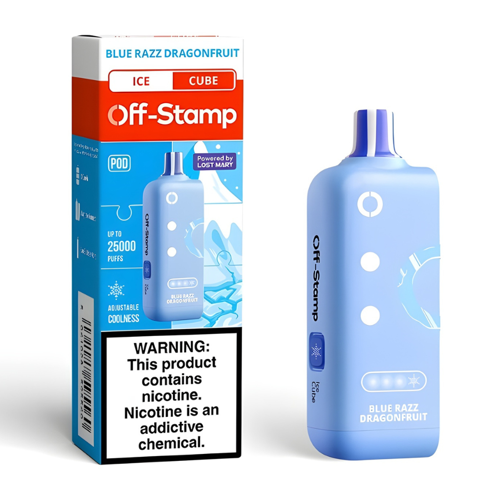 Blue Razz Dragonfruit Off Stamp X-Cube Ice Cube | 25K Puffs