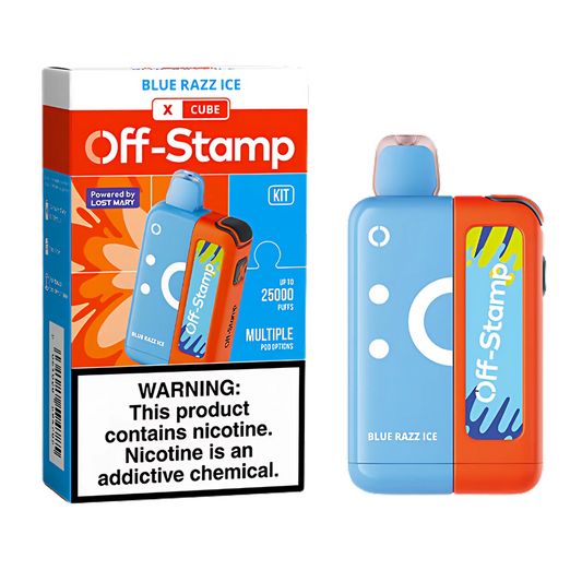 Blue Razz Ice Off Stamp X-Cube Classic Kit | 25K Puffs