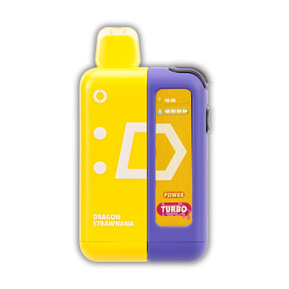 Dragon Strawnana Off Stamp X Cube Kit – a striking yellow and purple vape with a tropical dragon fruit, strawberry, and banana blend. Available at AdjustableVapes.com.