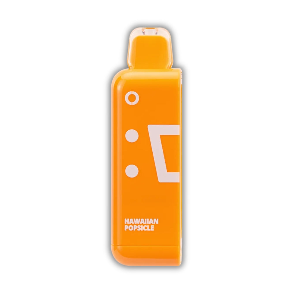 Hawaiian Popsicle Off Stamp Classic Cube Pod – a vibrant orange vape infused with tropical popsicle flavors for a refreshing hit. Now available at AdjustableVapes.com.