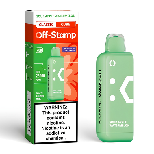 Sour Apple Watermelon Off Stamp X-Cube Classic Cube | 25K Puffs