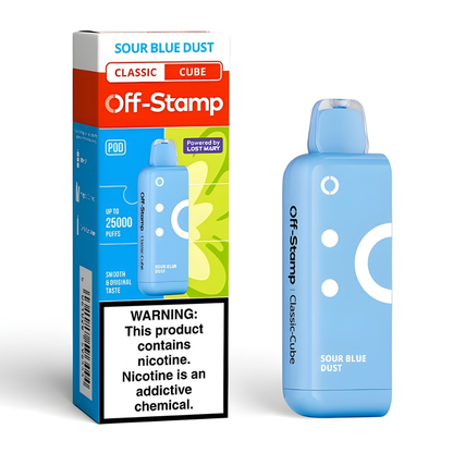 Sour Blue Dust Off Stamp X-Cube Classic Cube | 25K Puffs