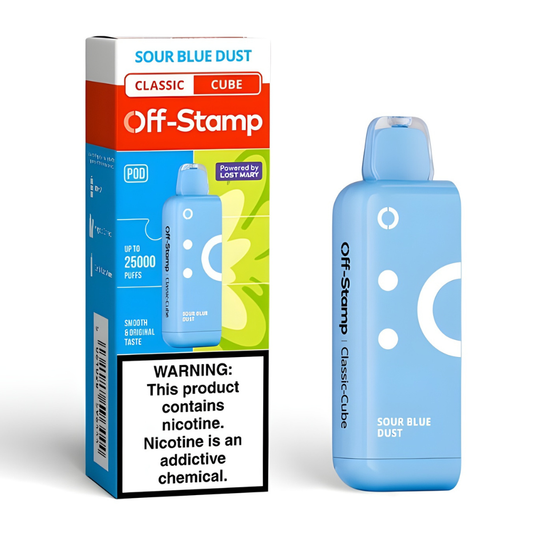 Sour Blue Dust Off Stamp X-Cube Classic Cube | 25K Puffs